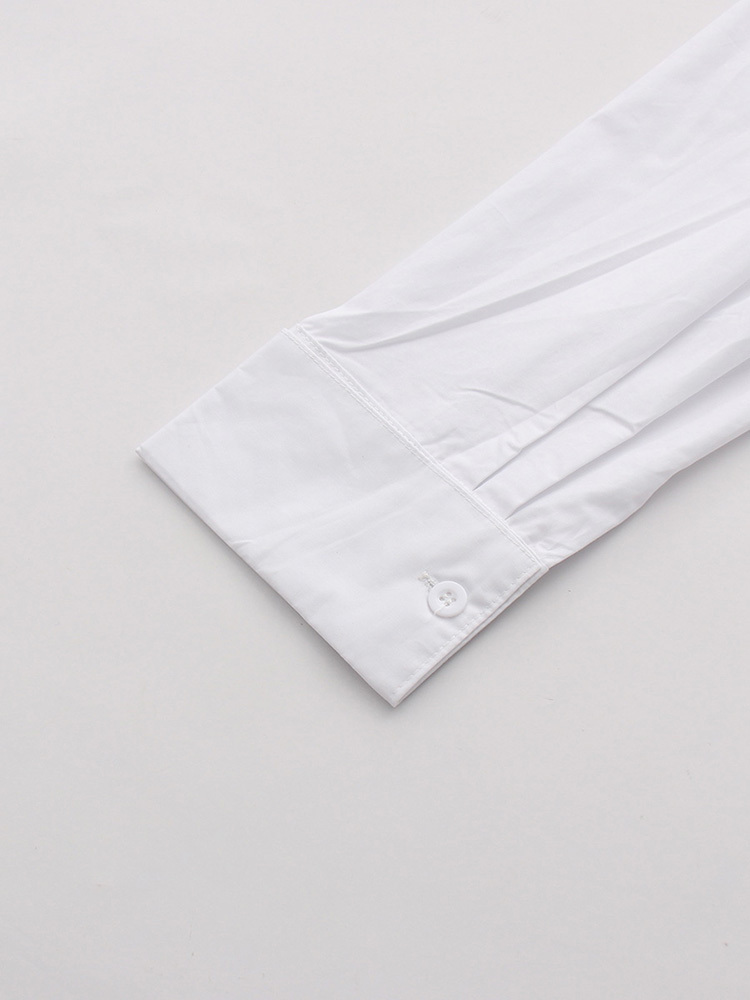 TWOTWINSTYLE Patchwork Bowknot Long Sleeve Temperament Shirt