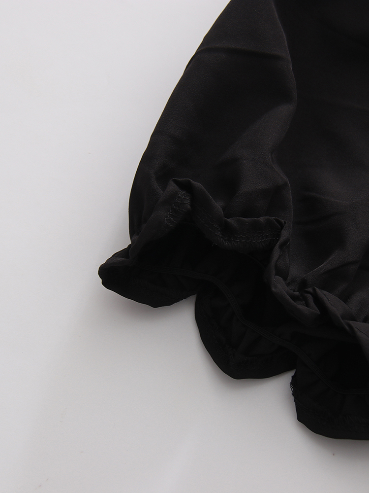 TWOTWINSTYLE Solid Off Shoulder Tunic Spliced Ruffles Chic Dress