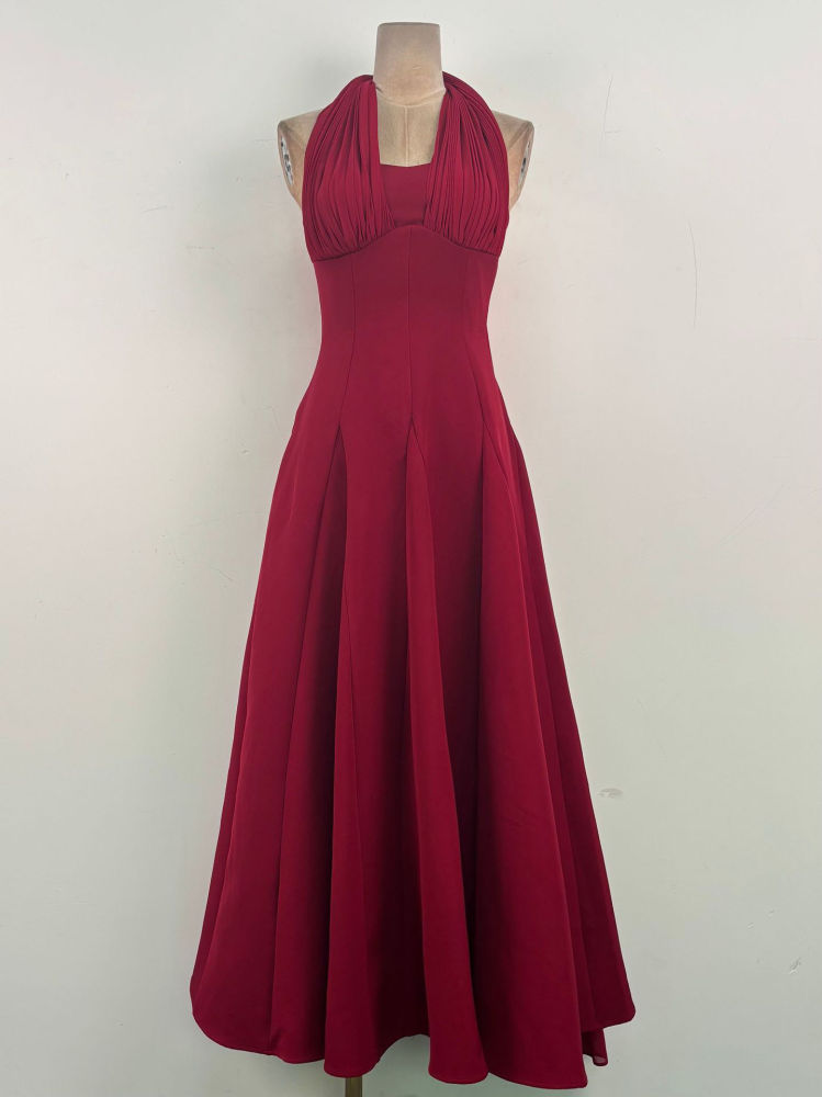TWOTWINSTYLE Backless High Waist Elegant Camisole Dress