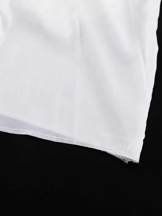 TWOTWINSTYLE Puff Sleeve Crop Top High Waist Spliced Ruffles Fashion Dress