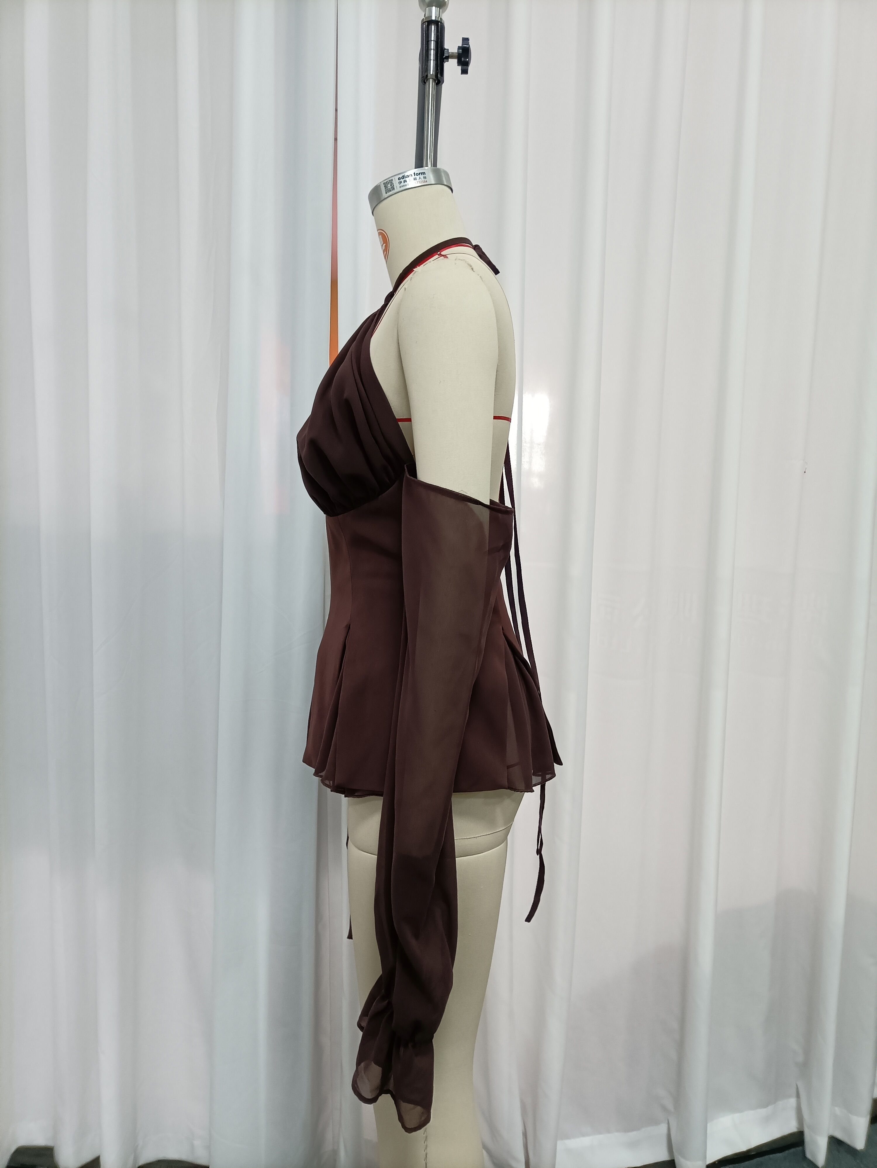 TWOTWINSTYLE Off Shoulder Spliced Mesh Tunic Vintage Shirt