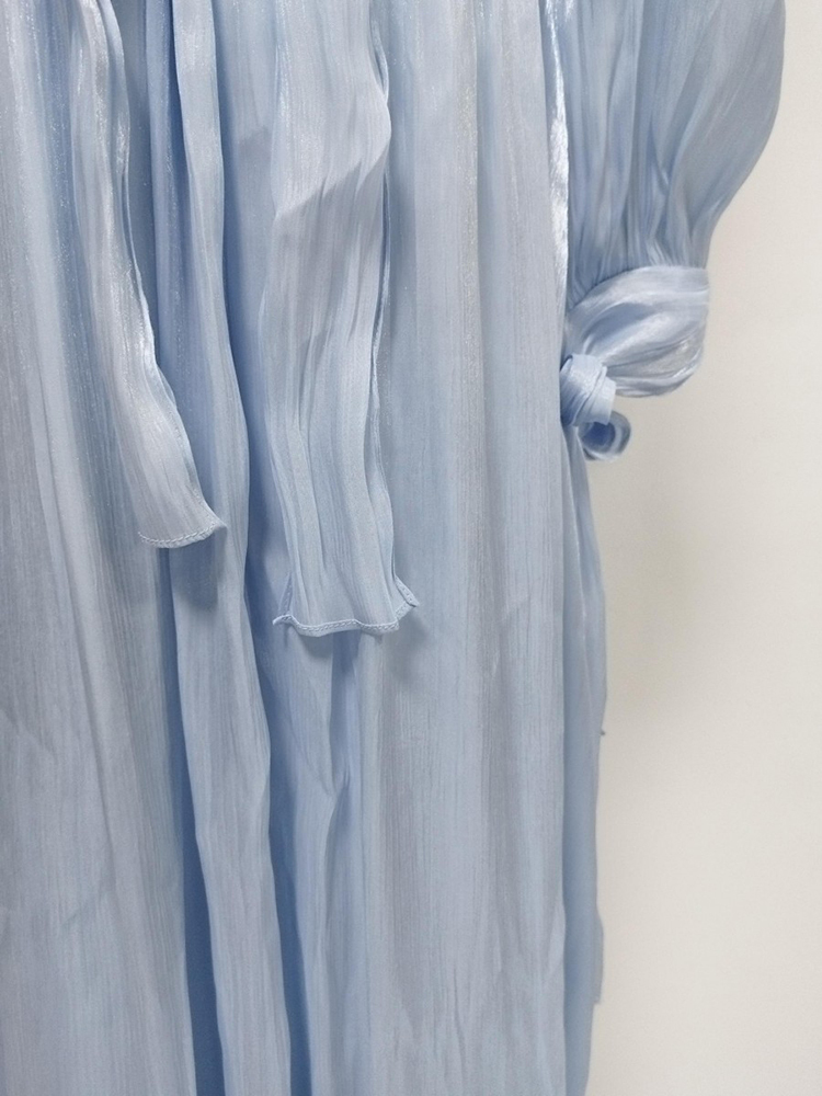 TWOTWINSTYLE Round Neck Long Sleeve Spliced Diamond Chic Dress