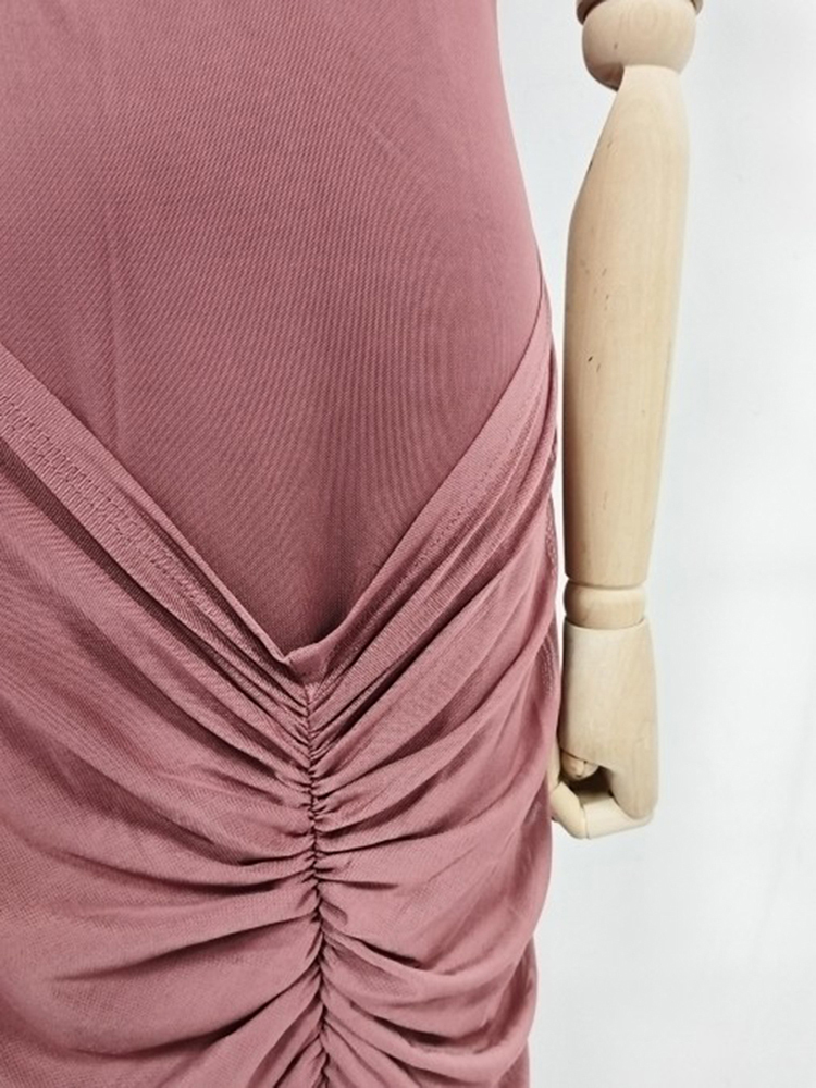 TWOTWINSTYLE Stand Collar Irregular Sleeve Tunic Vintage Dress