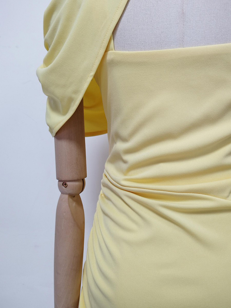 TWOTWINSTYLE Stand Collar Sleeveles Top Asymmetrical Dress Elegant Set