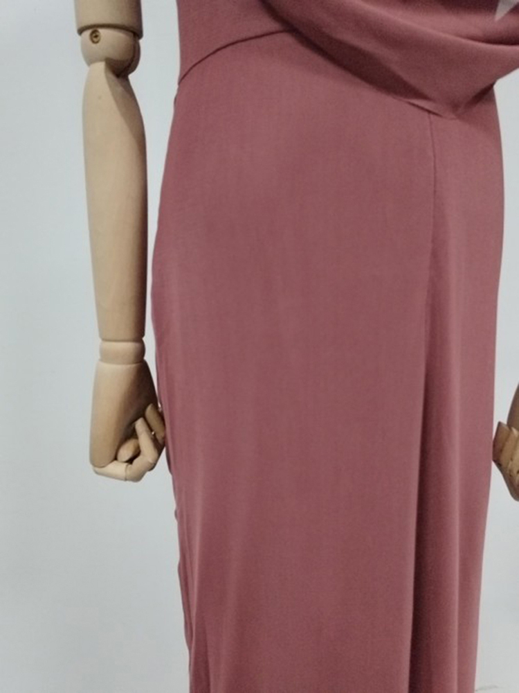 TWOTWINSTYLE Stand Collar Irregular Sleeve Tunic Vintage Dress