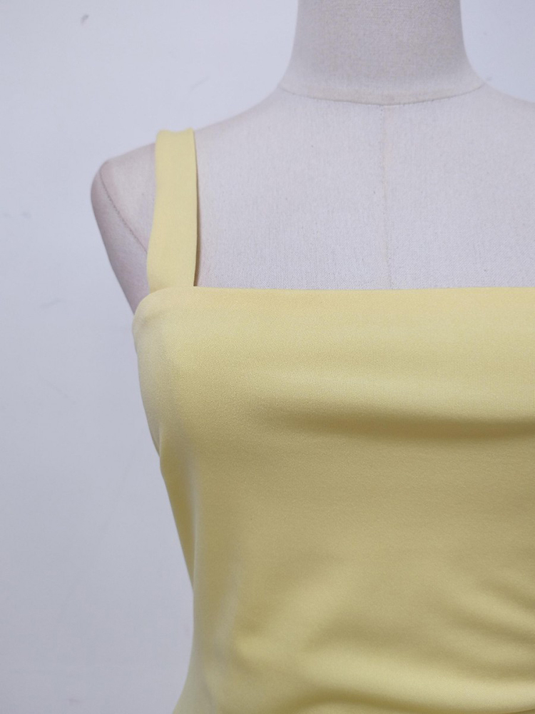 TWOTWINSTYLE Stand Collar Sleeveles Top Asymmetrical Dress Elegant Set