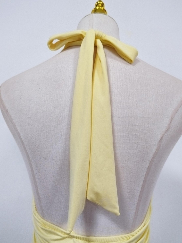 TWOTWINSTYLE Deep V Neck Side Split Tunic Sexy Dress