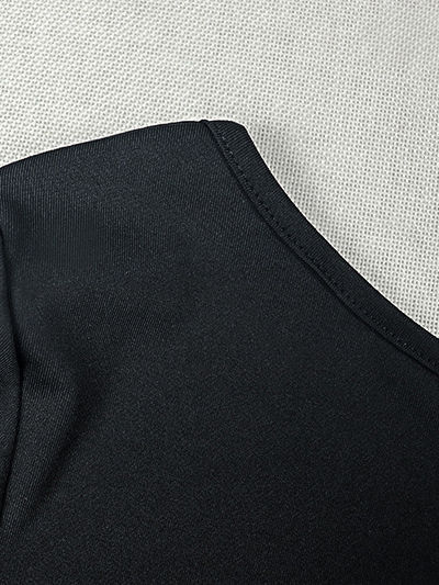 TWOTWINSTYLE Round Neck Long Sleeve Backless Vintage Dress