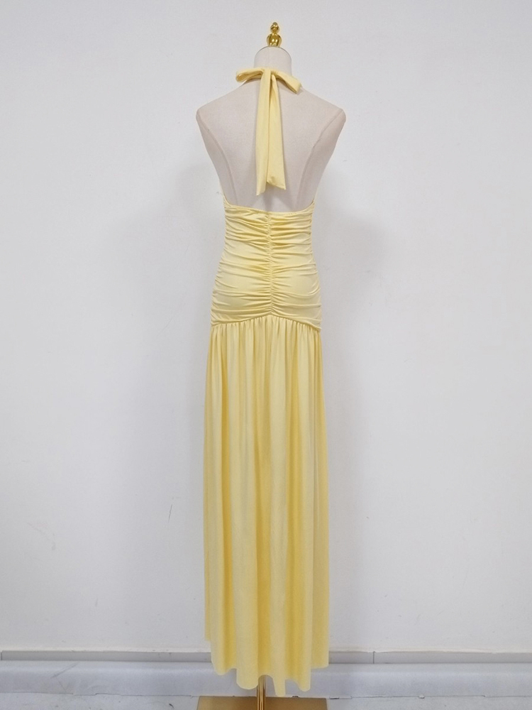 TWOTWINSTYLE Deep V Neck Side Split Tunic Sexy Dress
