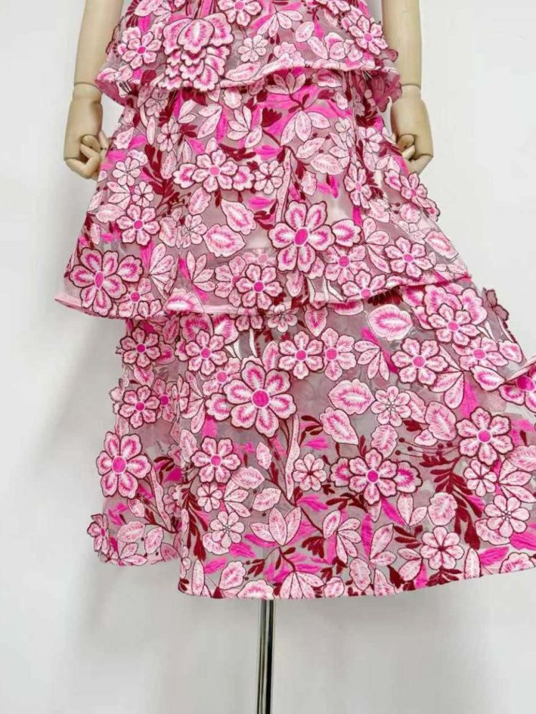 TWOTWINSTYLE Off Shoulder Patchwork Appliques Tunic Fashion Dress