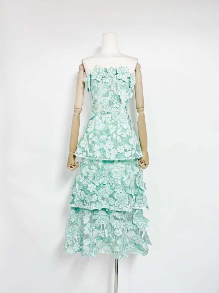 TWOTWINSTYLE Off Shoulder Patchwork Appliques Tunic Fashion Dress