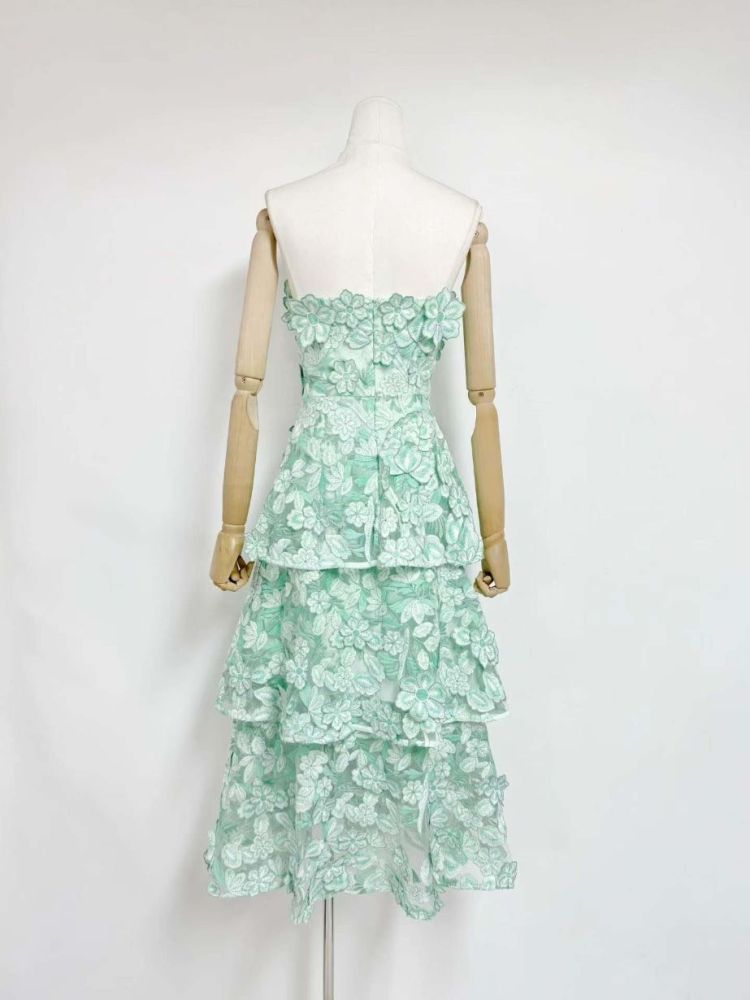 TWOTWINSTYLE Off Shoulder Patchwork Appliques Tunic Fashion Dress