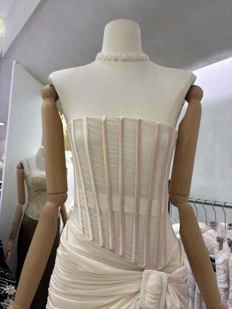 TWOTWINSTYLE Off Shoulder Patchwork Lace Up Tunic Chic Dress
