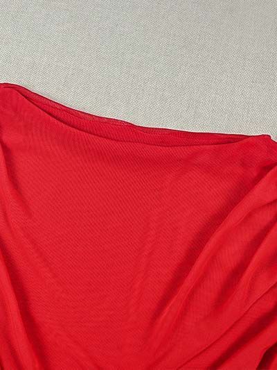 TWOTWINSTYLE Round Neck Long Sleeve Tunic Desig Dress