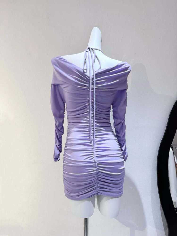 TWOTWINSTYLE Spliced 3D Flower Hollow Out Pleated Fashion Dress