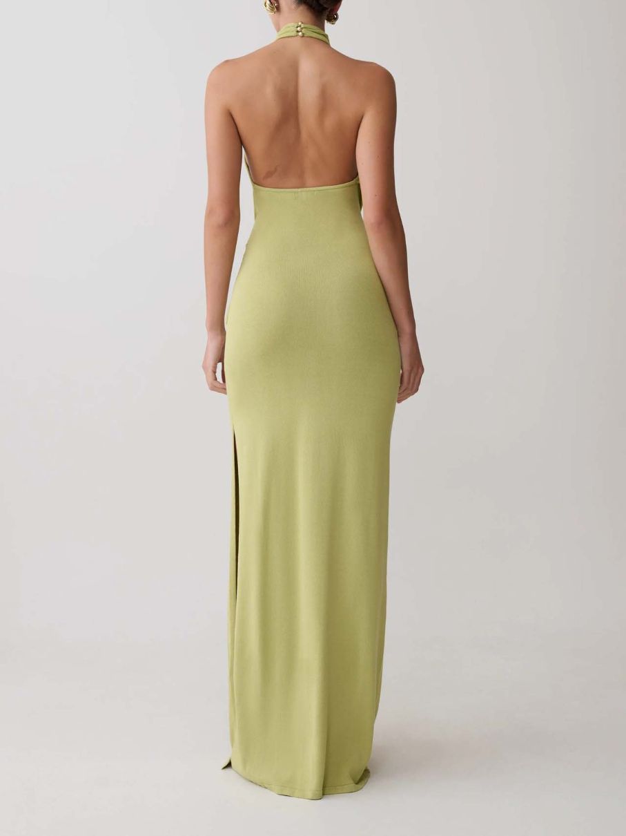 TWOTWINSTYLE Stand Collar Ruched High Waist Vintage Dress