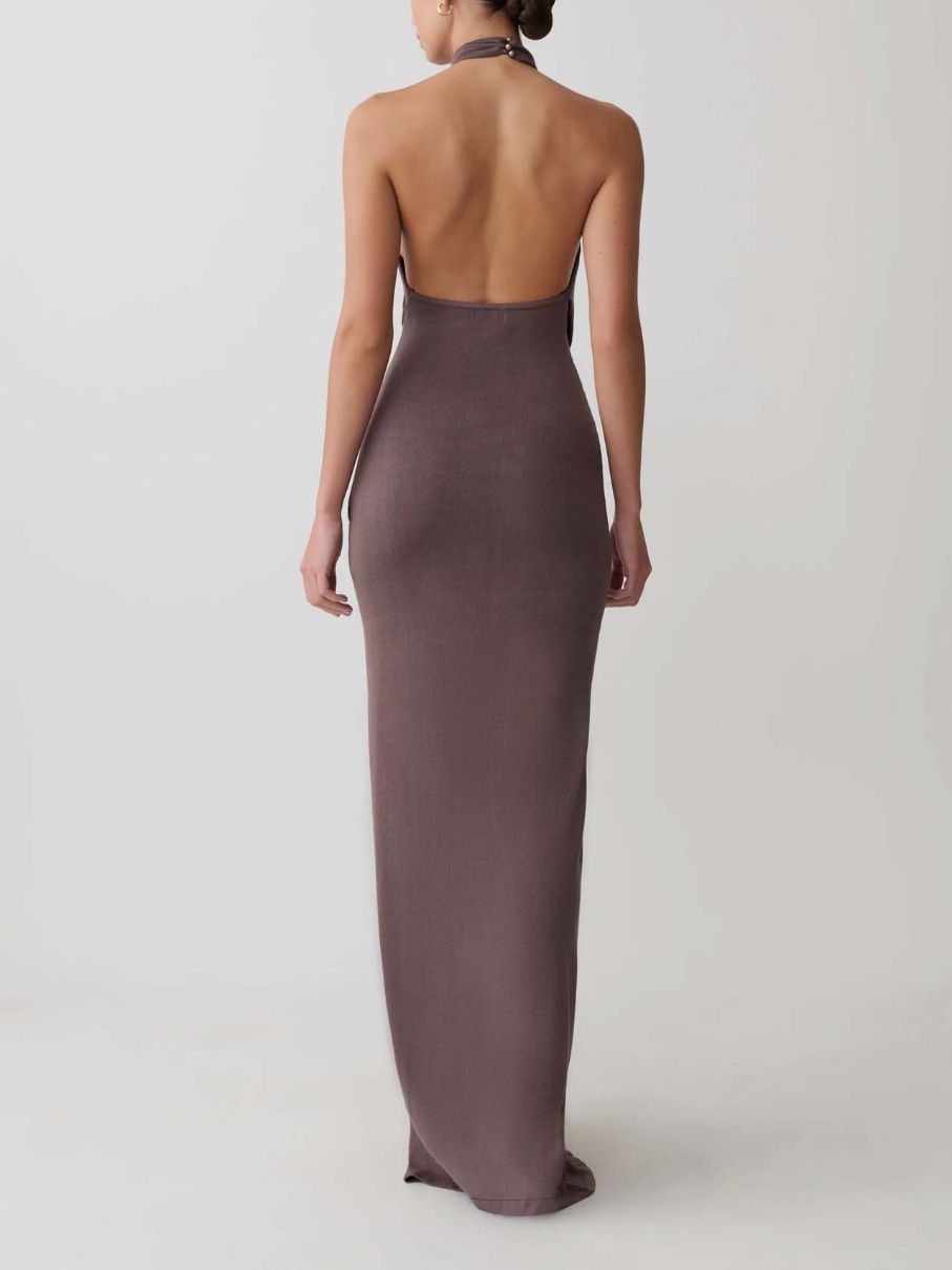 TWOTWINSTYLE Stand Collar Ruched High Waist Vintage Dress