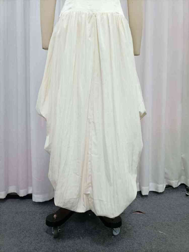 TWOTWINSTYLE Stand Collar Sleeveles Asymmetrical Hem Chic Dress
