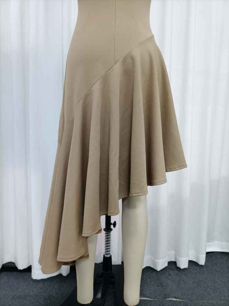 TWOTWINSTYLE Stand Collar Sleeveles Irregular Hem Vintage Dress