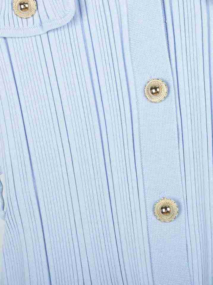 TWOTWINSTYLE V Neck Hit Color Spliced Single Breasted Chic Dress