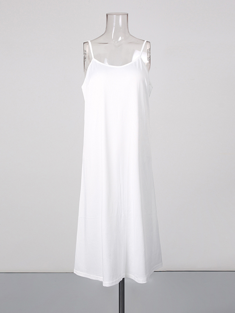 TWOTWINSTYLE Stand Collar Long Sleeve High Waist Minimalist Dress