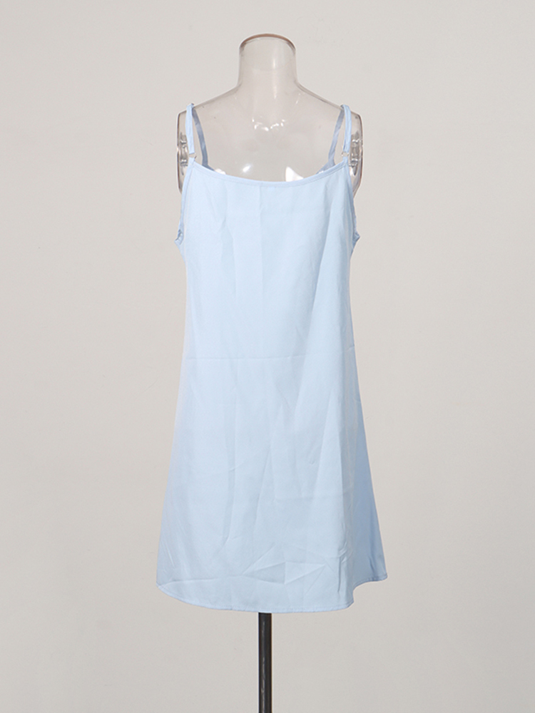 TWOTWINSTYLE Stand Collar Puff Sleeve High Waist Chic Dress