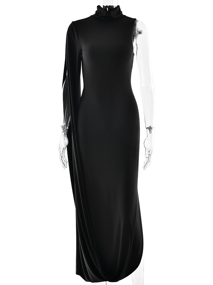 TWOTWINSTYLE Off One Shoulder Side Split Tunic Desig Dress