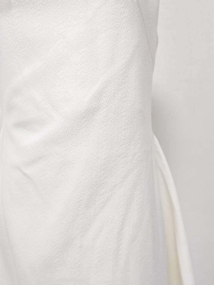 TWOTWINSTYLE High Neck Asymmetrical Spliced Metal Buckle Chic Dress