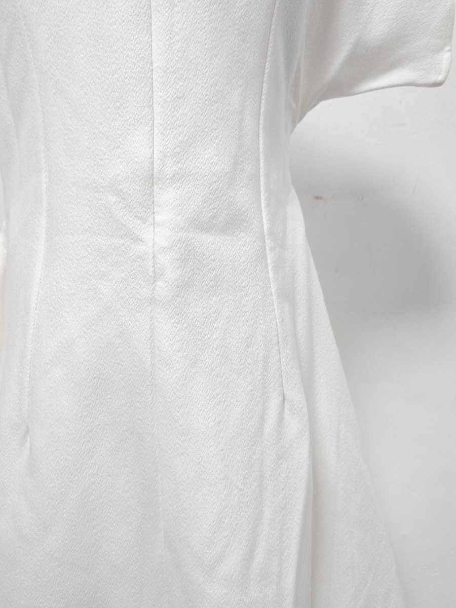 TWOTWINSTYLE High Neck Asymmetrical Spliced Metal Buckle Chic Dress