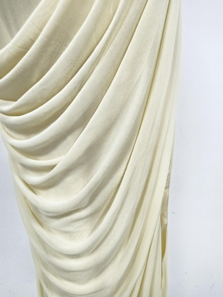 TWOTWINSTYLE Solid Tunic Ruched Side Split Elegant Dress