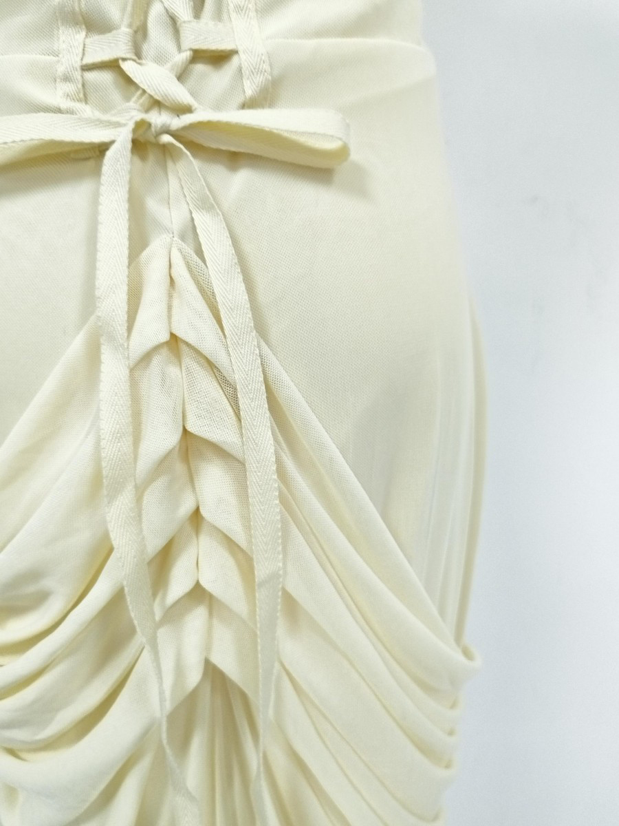 TWOTWINSTYLE Solid Tunic Ruched Side Split Elegant Dress