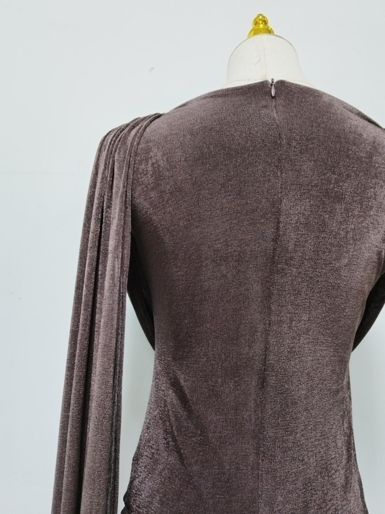 TWOTWINSTYLE Solid Sleeveles Spliced Shawl Tunic Elegant Jumpsuit