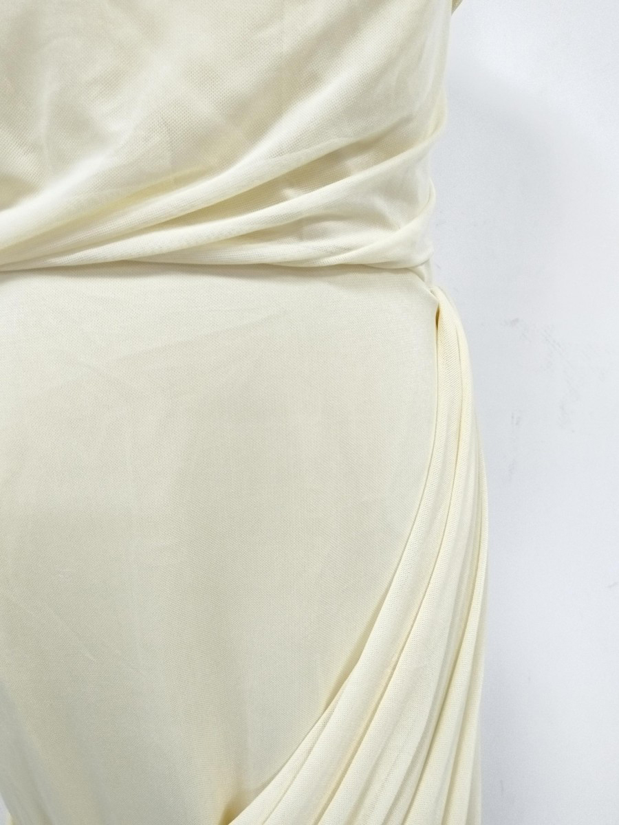TWOTWINSTYLE Solid Tunic Ruched Side Split Elegant Dress
