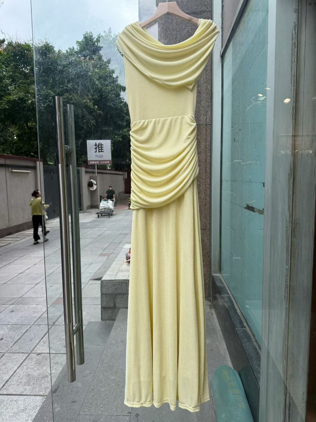 TWOTWINSTYLE Off One Shoulder Tunic Pleated Elegant Dress