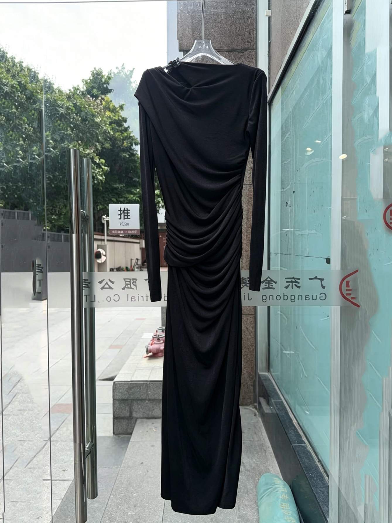 TWOTWINSTYLE Off Shoulder Long Sleeve Tunic Elegant Dress