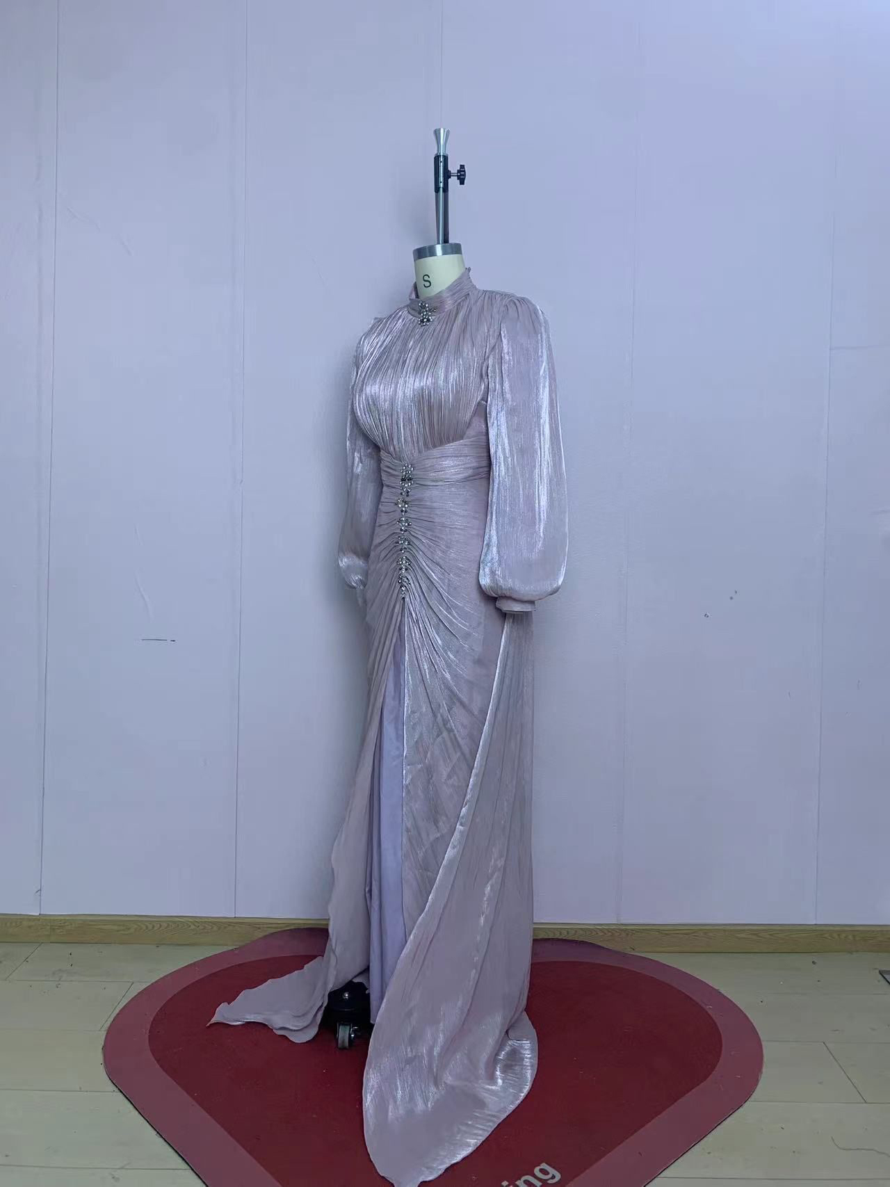 TWOTWINSTYLE Long Sleeve Patchwork Diamond Vintage Dress