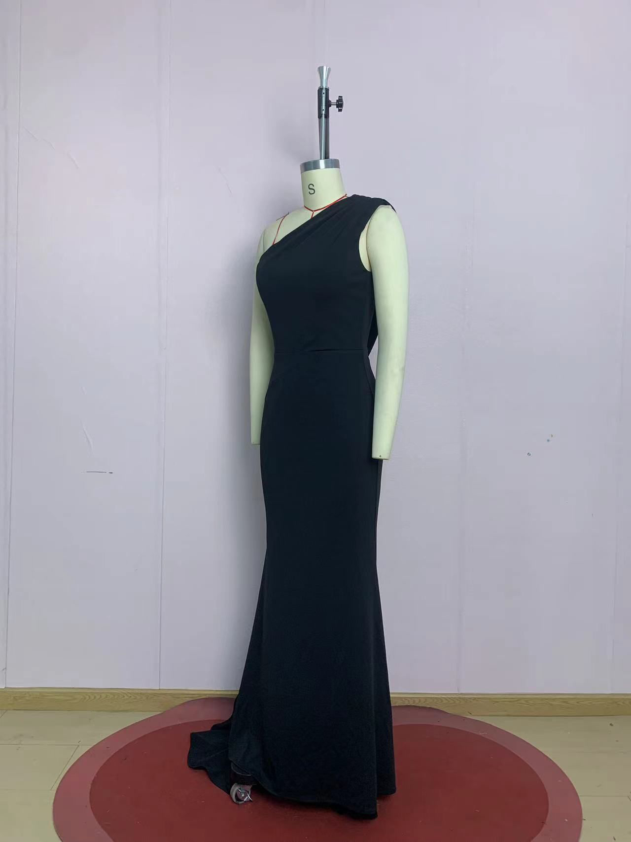 TWOTWINSTYLE Asymmetrical Off One Shoulder Tunic Fashion Dress