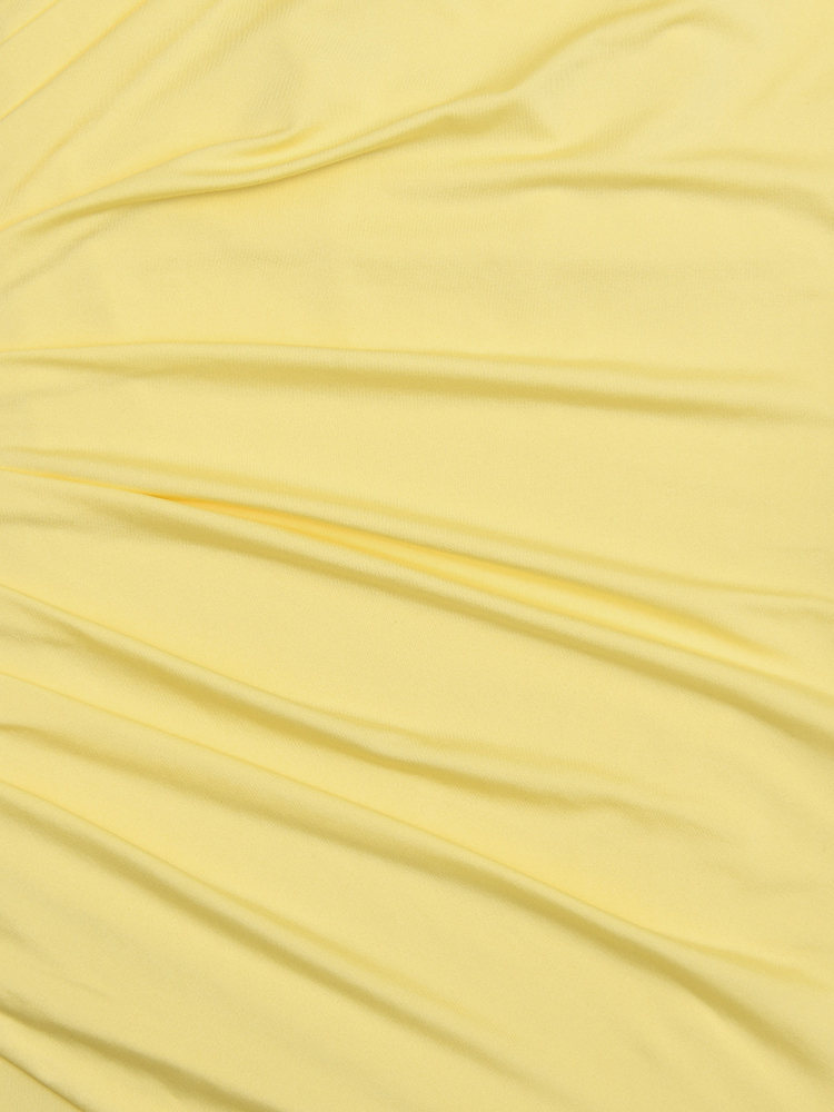 TWOTWINSTYLE Solid Off One Shoulder Pleated Elegant Dress
