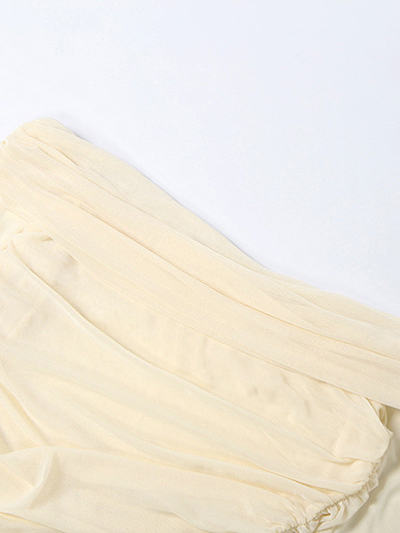 TWOTWINSTYLE Off Shoulder Long Sleeve Irregular Hem Fashion Dress