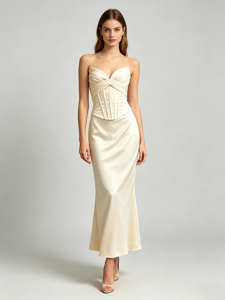 TWOTWINSTYLE Solid Off Shoulder Tunic  Elegant Dress