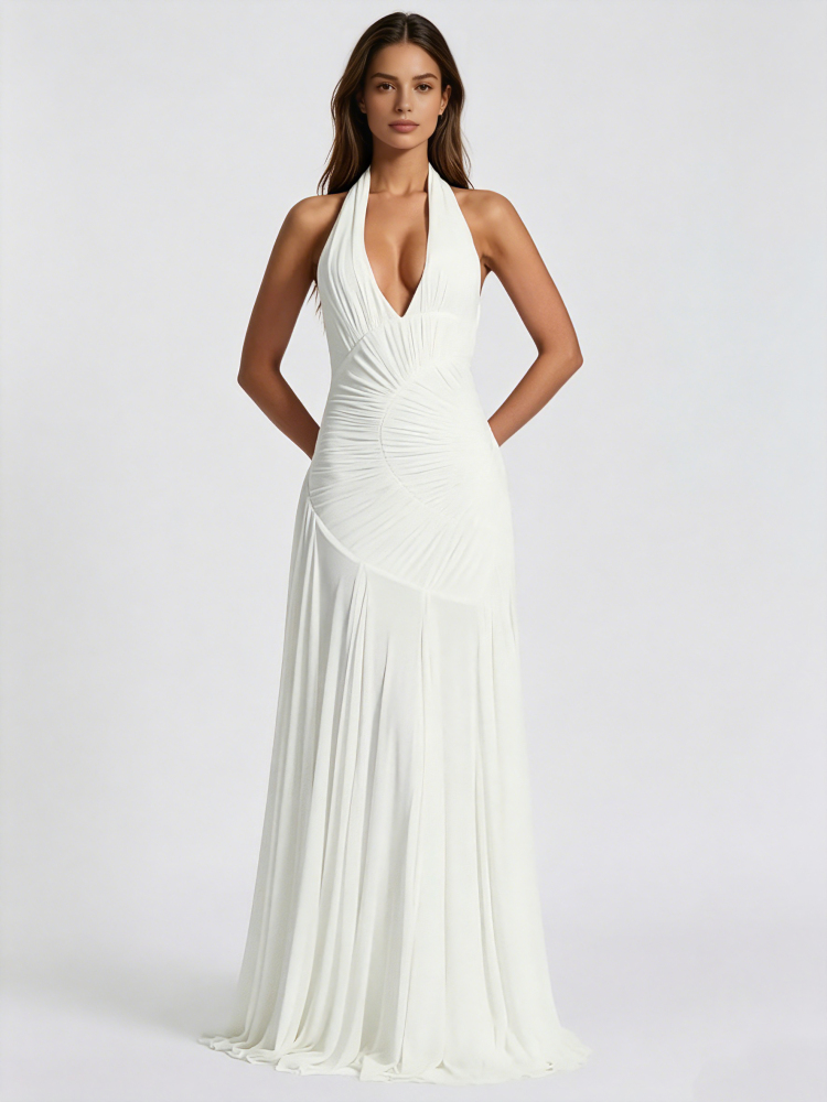 TWOTWINSTYLE Off Shoulder V Neck Tunic Minimalist Dress