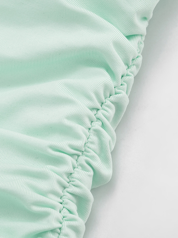 TWOTWINSTYLE Spliced Shawl Pleated High Waist Design Dress