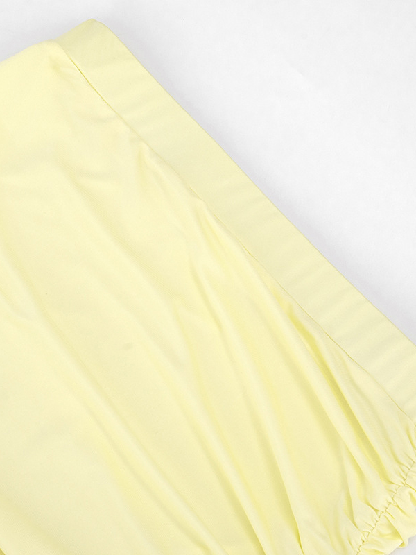 TWOTWINSTYLE Solid Sleeveless Crop Top Side Split Skirt Design Dress