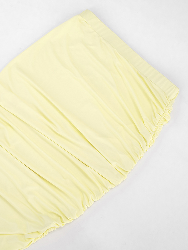 TWOTWINSTYLE Solid Sleeveless Crop Top Side Split Skirt Design Dress