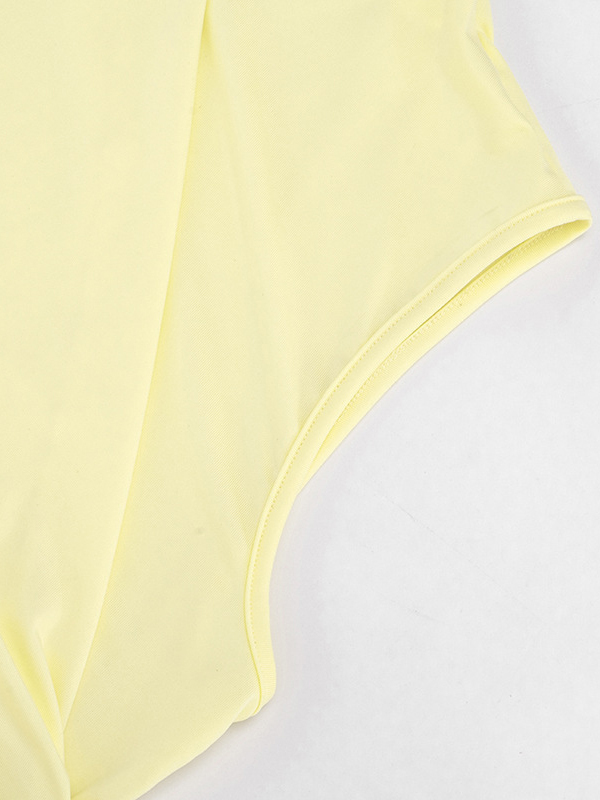 TWOTWINSTYLE Solid Sleeveless Crop Top Side Split Skirt Design Dress