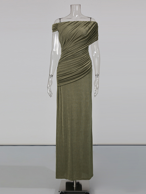 TWOTWINSTYLE Sleeveles Ruched High Waist Design Dress