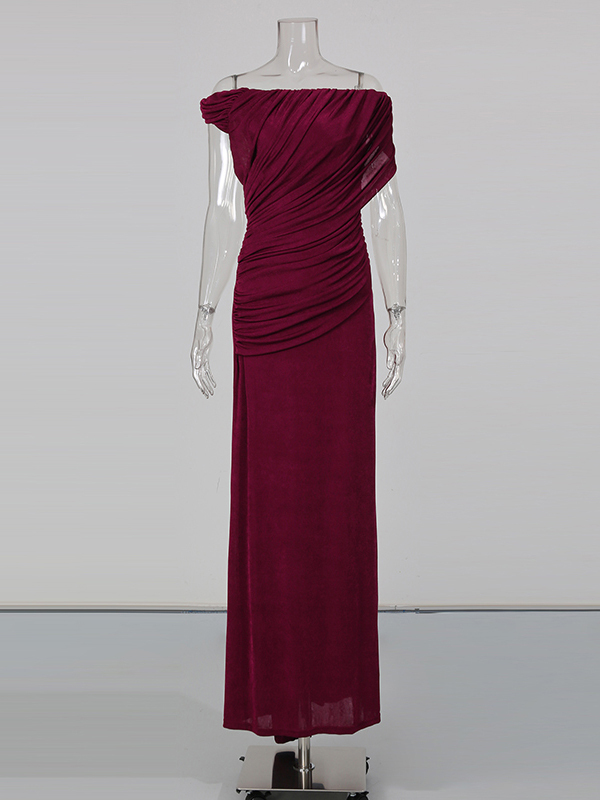 TWOTWINSTYLE Sleeveles Ruched High Waist Design Dress