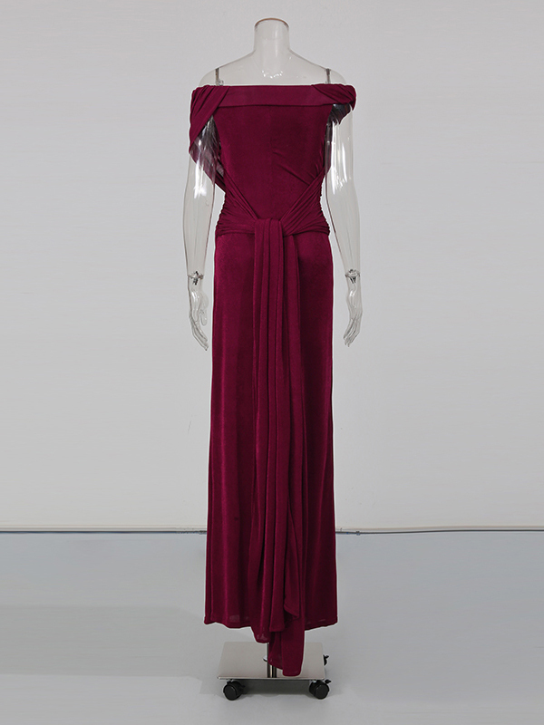 TWOTWINSTYLE Sleeveles Ruched High Waist Design Dress