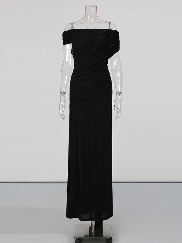 TWOTWINSTYLE Sleeveles Ruched High Waist Design Dress
