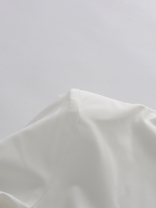 TWOTWINSTYLE Stand Collar Long Sleeve Tunic Pleated Elegant Dress
